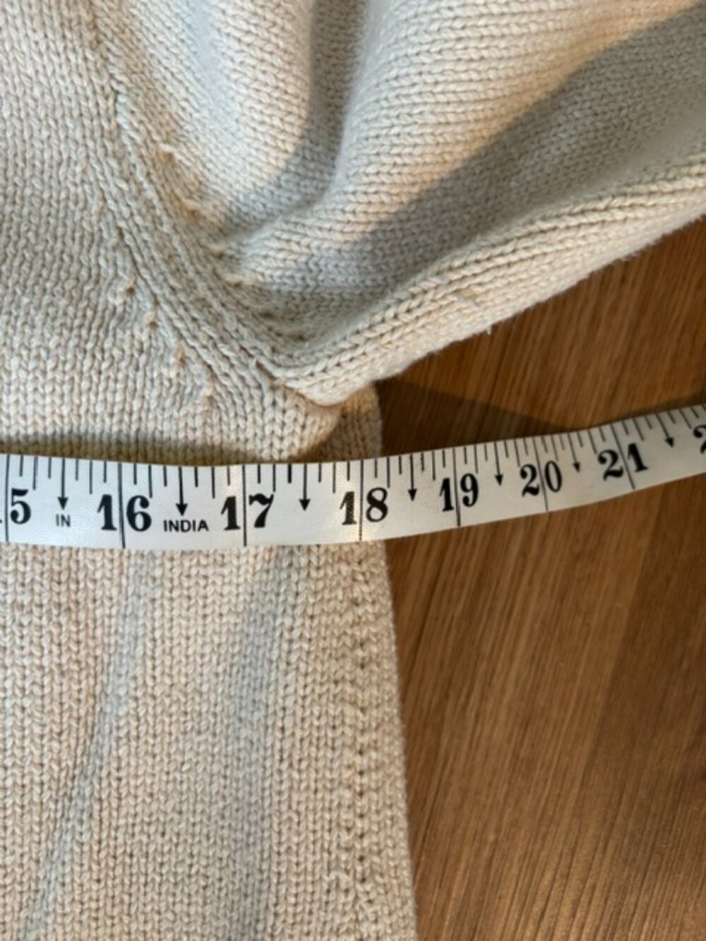 J Crew Cream 100% Cotton Heavy Knit Turtleneck Sweater EUC M - Picture 5 of 6